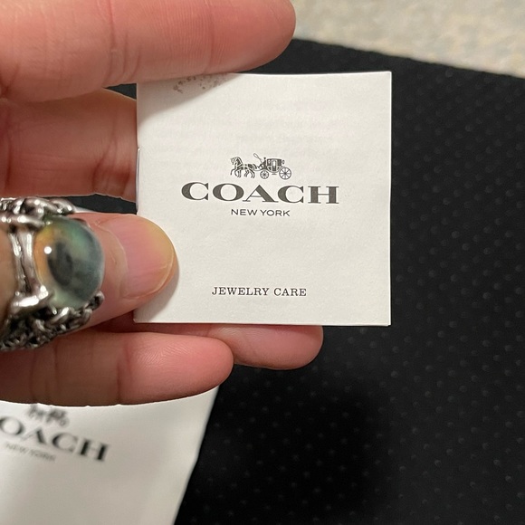 Brand New Coach Jewelry Drawstring Dust Bag And Care Instruction Card - Picture 2 of 6